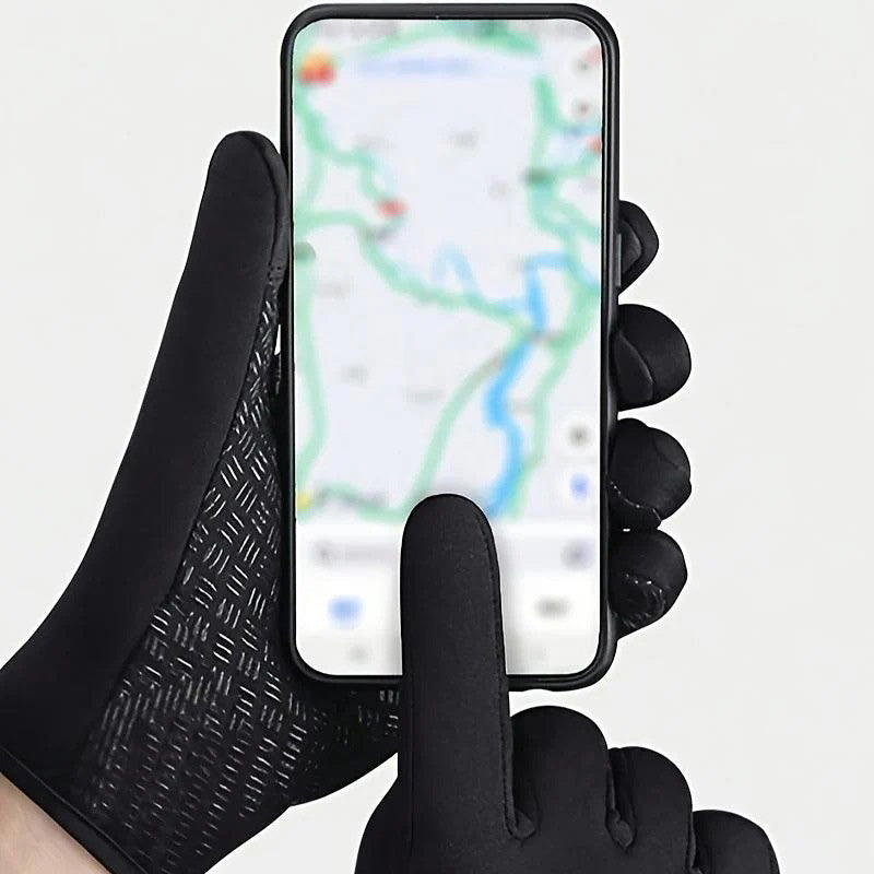 Windproof and warm touchscreen sports zipper gloves