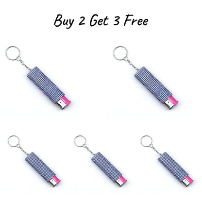 Diamond-encrusted push bottle