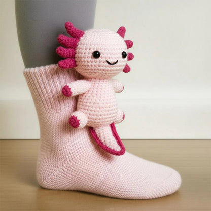 Plush Crochet Animal Socks