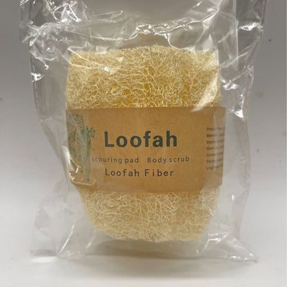 Natural loofah dishwashing tool