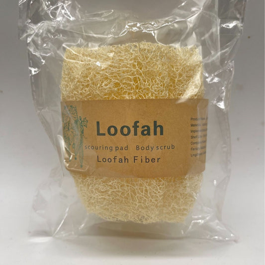 Natural loofah dishwashing tool