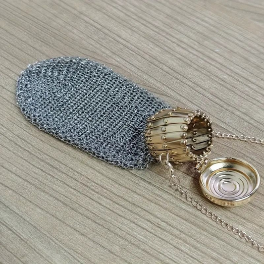 Vintage Silver Coin Metal Mesh Bag